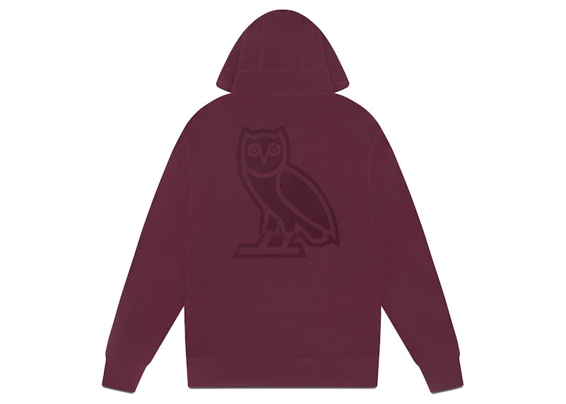 OVO x Polartec Microfleece Hoodie Burgundy