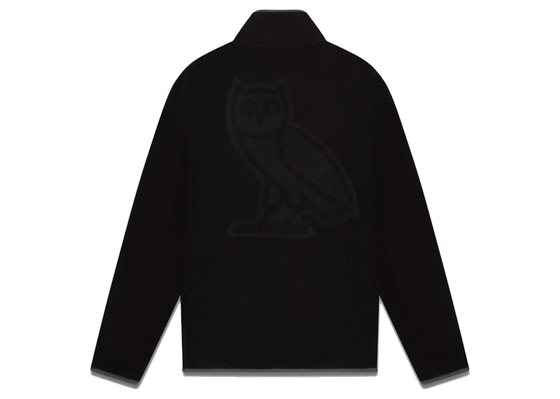 OVO x Polartec Microfleece Snap Mock Neck Black