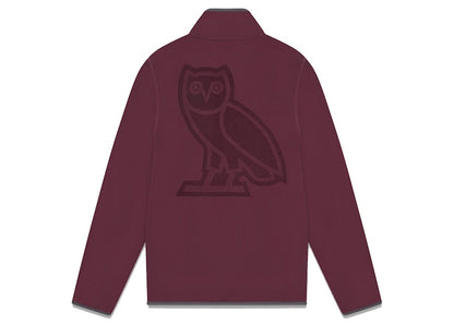 OVO x Polartec Microfleece Snap Mock Neck Burgundy