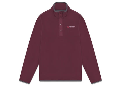 OVO x Polartec Microfleece Snap Mock Neck Burgundy