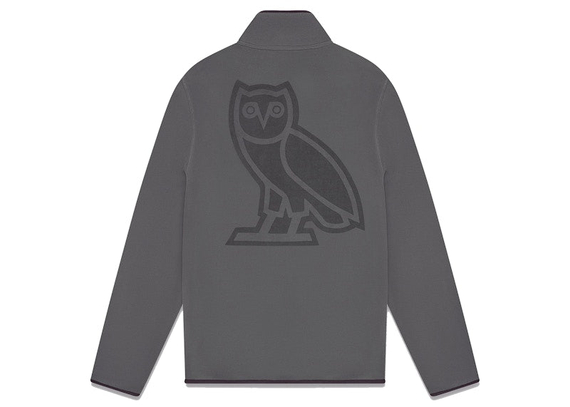 OVO x Polartec Microfleece Snap Mock Neck Charcoal