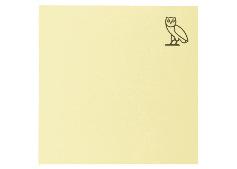 OVO x Post-It Note Block Black/Canary Yellow