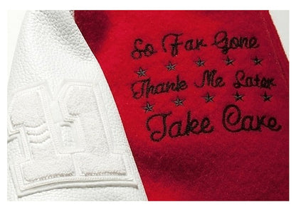 OVO x Roots Away From Home Tour Varsity Jacket Red