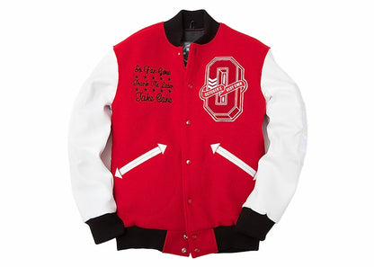 OVO x Roots Away From Home Tour Varsity Jacket Red