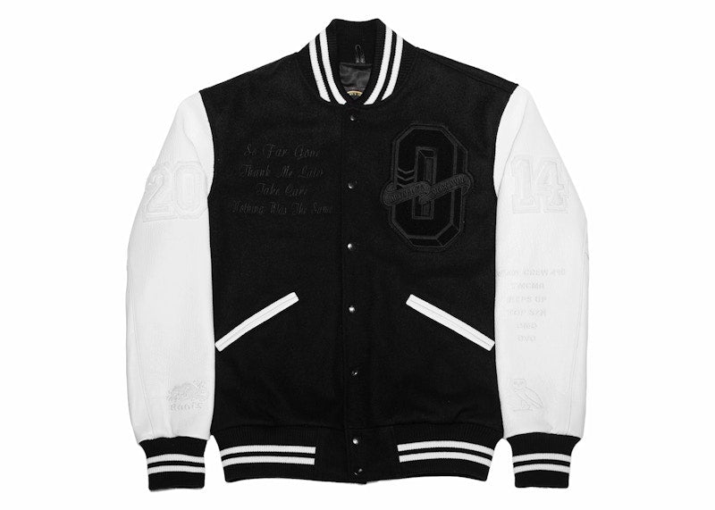 OVO x Roots Nothing Was The Same Tour Varsity Jacket Black