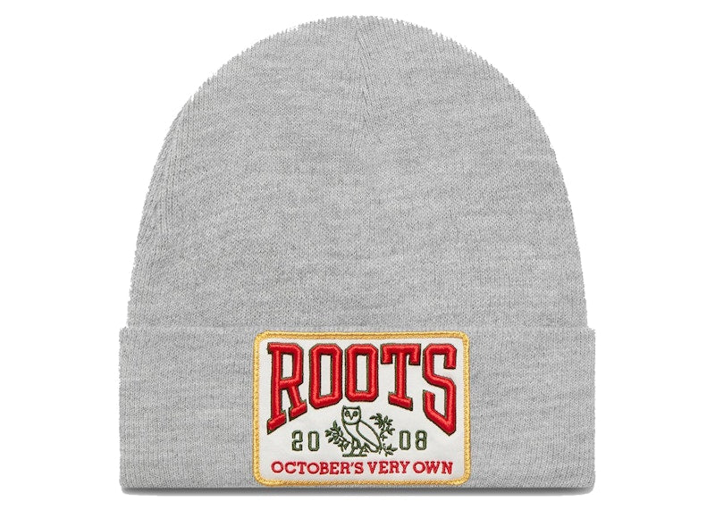 OVO x Roots Patch Toque Heather Grey