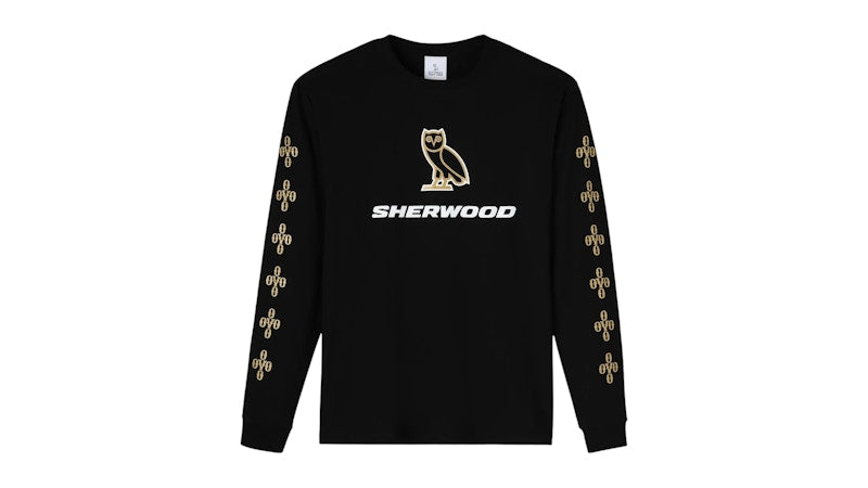 OVO x Sherwood Hockey Pom Pom Longsleeve T-shirt Black/Gold