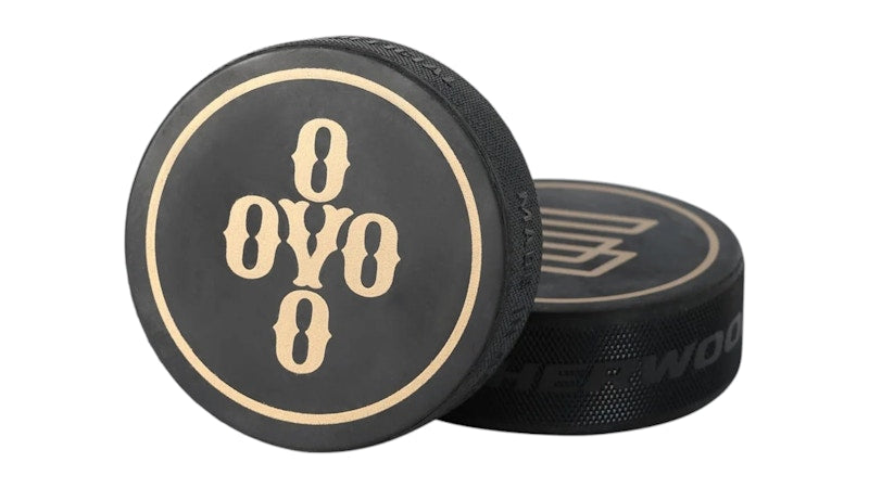 OVO x Sherwood Hockey Puck (SS25) Black/Gold