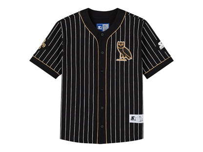 OVO x Starter Owls Baseball Jersey Black