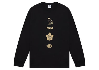 OVO x Toronto Maple Leafs Banner Longsleeve T-Shirt Black