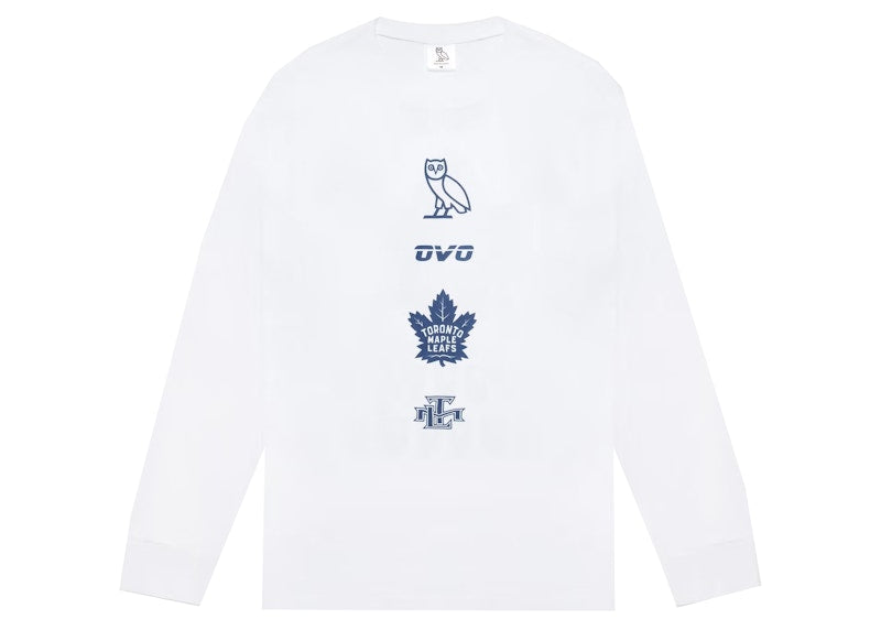 OVO x Toronto Maple Leafs Banner Longsleeve T-Shirt White