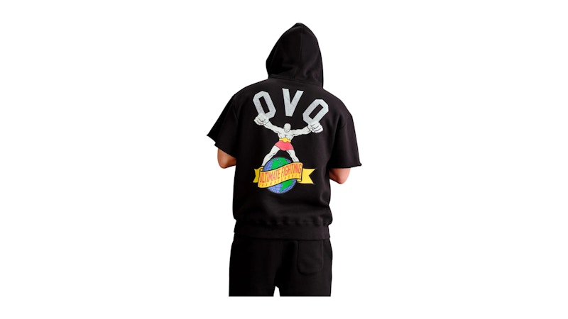 OVO x UFC Full-Zip Short-Sleeve Hoodie Black