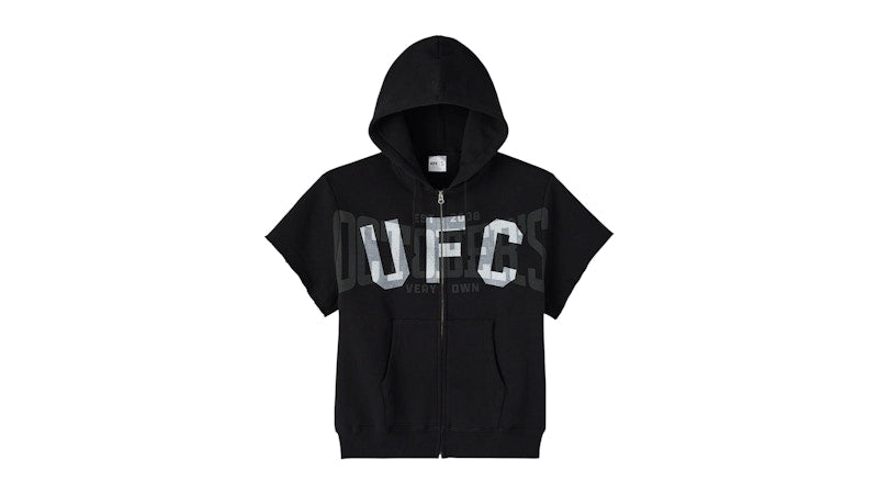 OVO x UFC Full-Zip Short-Sleeve Hoodie Black