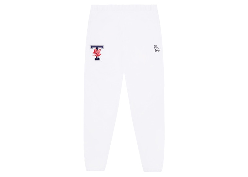 OVO x University of Toronto Cotton Fleece Pant White