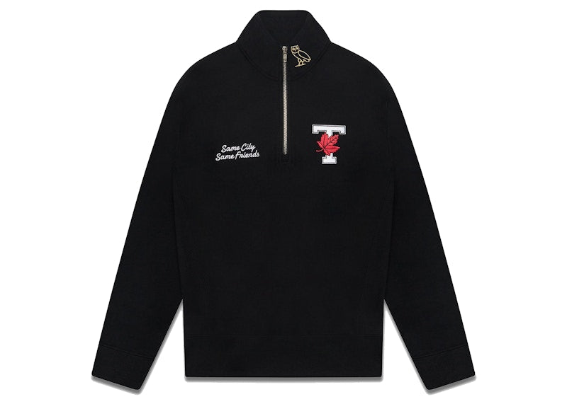 OVO x University of Toronto Quarter Zip Sweatshirt Black