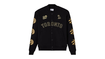 OVO x Vince Carter Fleece Varsity Jacket Black/Gold