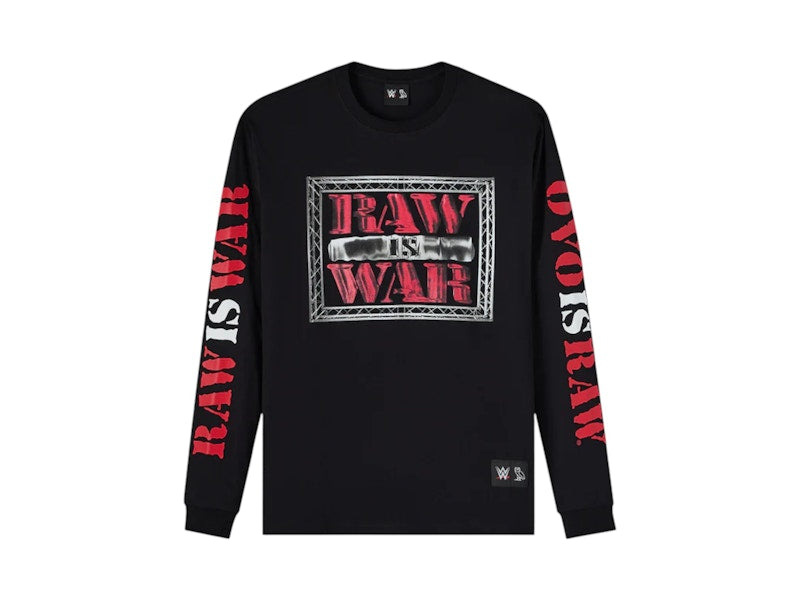 OVO x WWE Raw is War Long Sleeve Tee Black