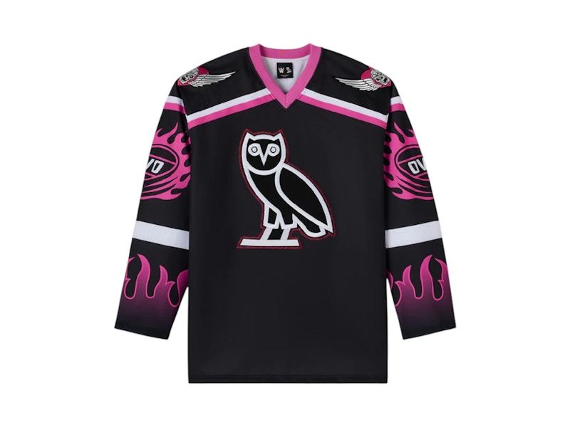 OVO x WWE Bret Hart The Hitman Hockey Jersey Black