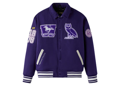 OVO x Western University Mustangs Campus Varsity Jacket Western Purple