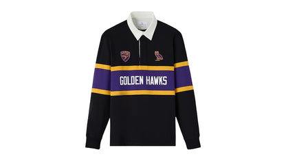OVO x Wilfrid Laurier University Golden Hawks Rugby Polo Black