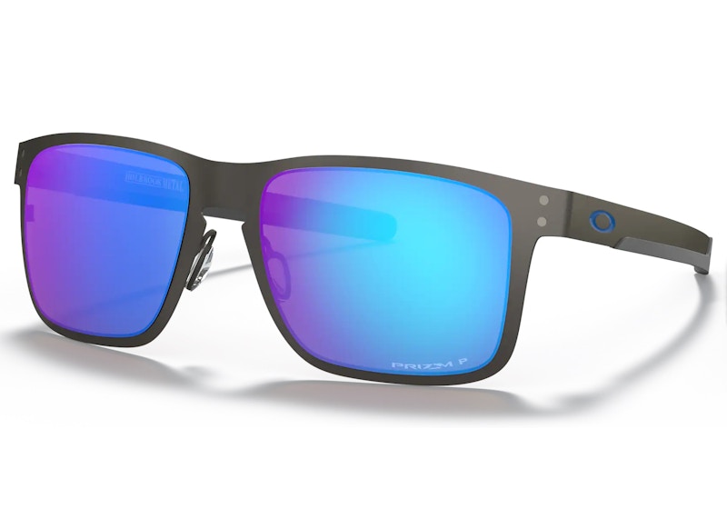 Oakley Holbrook Metal Sunglasses Matte Gunmetal/Prizm Sapphire Polarized (OO4123-0755)