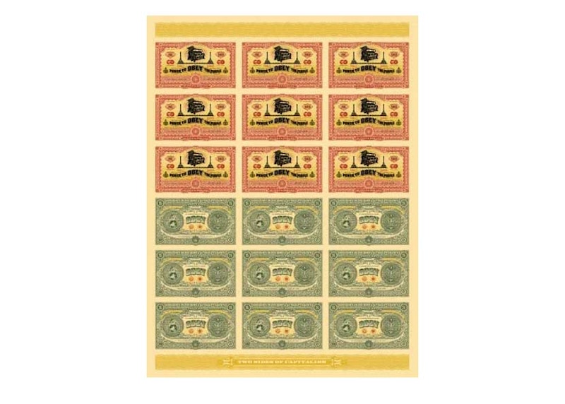 Obey 2 Sides Of Capitalism OffSet Print (Signed, Edition of 800)