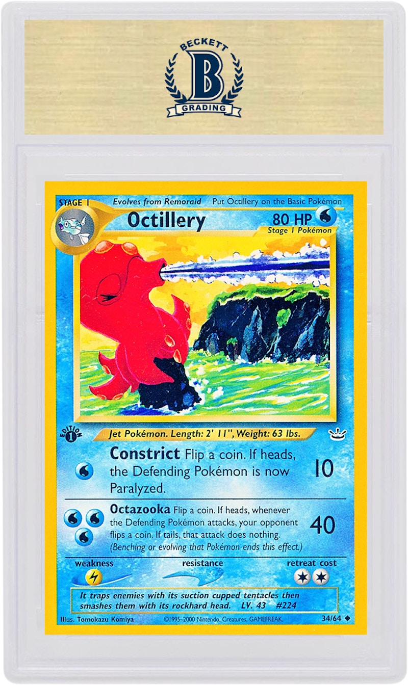 Octillery 2001 Pokemon TCG Neo Revelation 1st Edition #34/64 (PSA or BGS Graded)