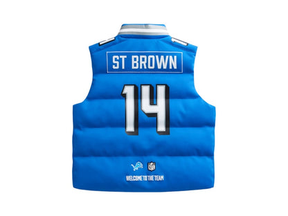 Off Season x NFL Amon-Ra St. Brown Detroit Lions Player Puffer Vest Blue
