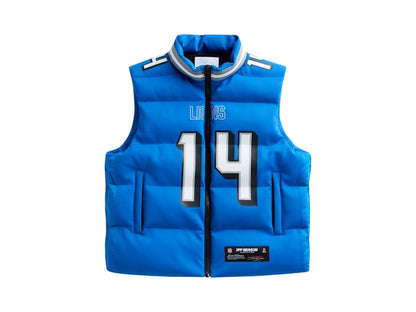 Off Season x NFL Amon-Ra St. Brown Detroit Lions Player Puffer Vest Blue