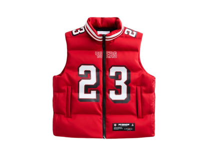 Off Season x NFL Christian Mccaffrey San Francisco 49Ers Player Puffer Vest Scarlet Red