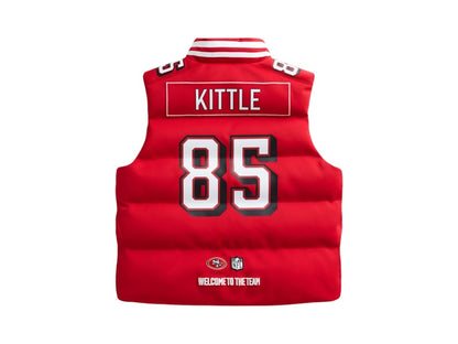 Off Season x NFL George Kittle San Francisco 49Ers Player Puffer Vest Scarlet Red
