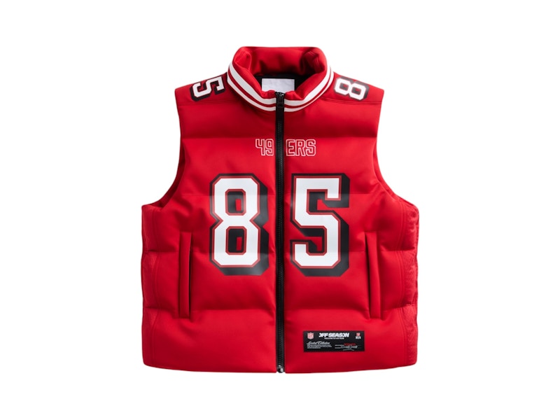 Off Season x NFL George Kittle San Francisco 49Ers Player Puffer Vest Scarlet Red