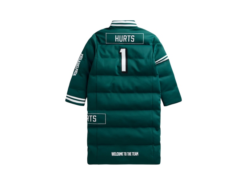 Off Season x NFL Jalen Hurts Philadelphia Eagles Player Puffer Long Coat Dark Green