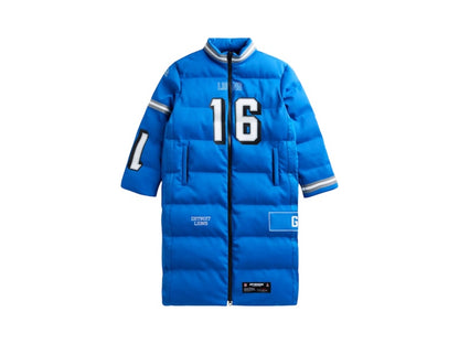 Off Season x NFL Jared Goff Detroit Lions Player Puffer Long Coat Blue