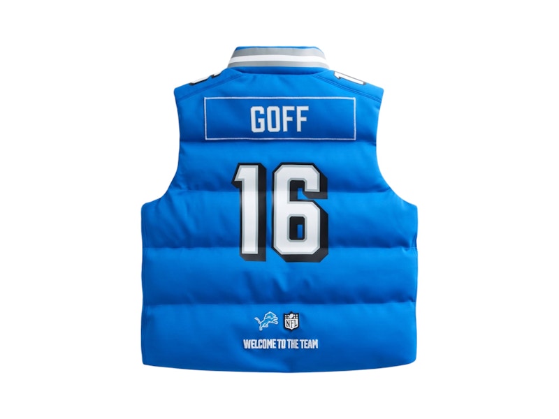 Off Season x NFL Jared Goff Detroit Lions Player Puffer Vest Blue