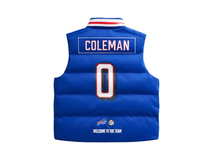 Off Season x NFL Keon Coleman Buffalo Bills Player Puffer Vest Royal Blue