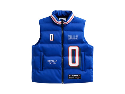 Off Season x NFL Keon Coleman Buffalo Bills Player Puffer Vest Royal Blue