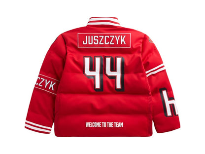 Off Season x NFL Kyle Juszczyk San Francisco 49Ers Player Puffer Jacket Scarlet Red
