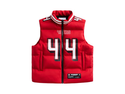 Off Season x NFL Kyle Juszczyk San Francisco 49Ers Player Puffer Vest Scarlet Red