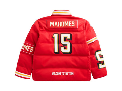 Off Season x NFL Patrick Mahomes Kansas City Chiefs Player Puffer Jacket Red