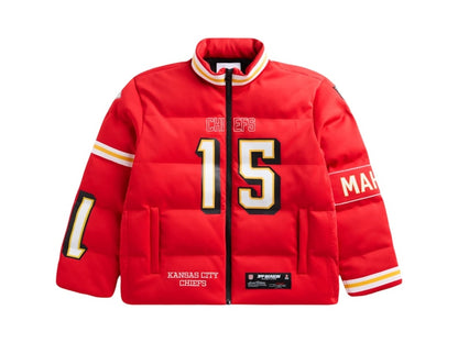 Off Season x NFL Patrick Mahomes Kansas City Chiefs Player Puffer Jacket Red