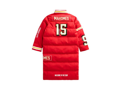 Off Season x NFL Patrick Mahomes Kansas City Chiefs Player Puffer Long Coat Red