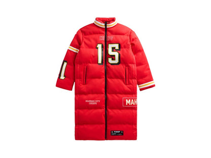 Off Season x NFL Patrick Mahomes Kansas City Chiefs Player Puffer Long Coat Red