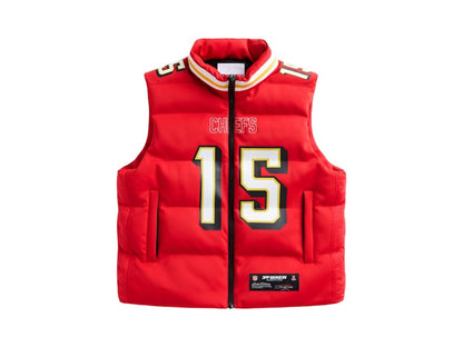 Off Season x NFL Patrick Mahomes Kansas City Chiefs Player Puffer Vest Red