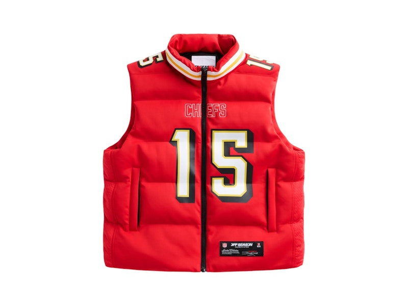 Off Season x NFL Patrick Mahomes Kansas City Chiefs Player Puffer Vest Red