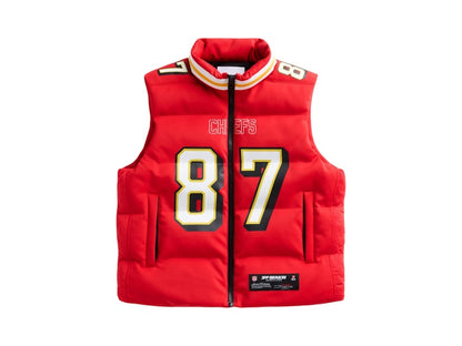 Off Season x NFL Travis Kelce Kansas City Chiefs Player Puffer Vest Red