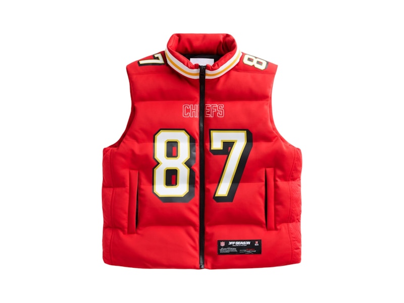 Off Season x NFL Travis Kelce Kansas City Chiefs Player Puffer Vest Red