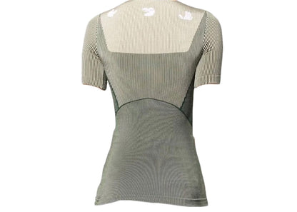 OFF-WHITE ATHL Shiny Seamless T-shirt Green/White