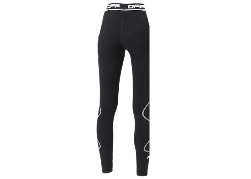 OFF-WHITE Active Logo Leggings Black/White