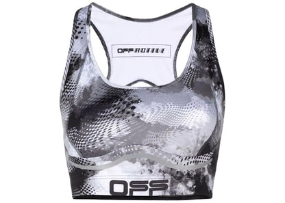 OFF-WHITE Active Logo Sports Bra Black/White/Grey